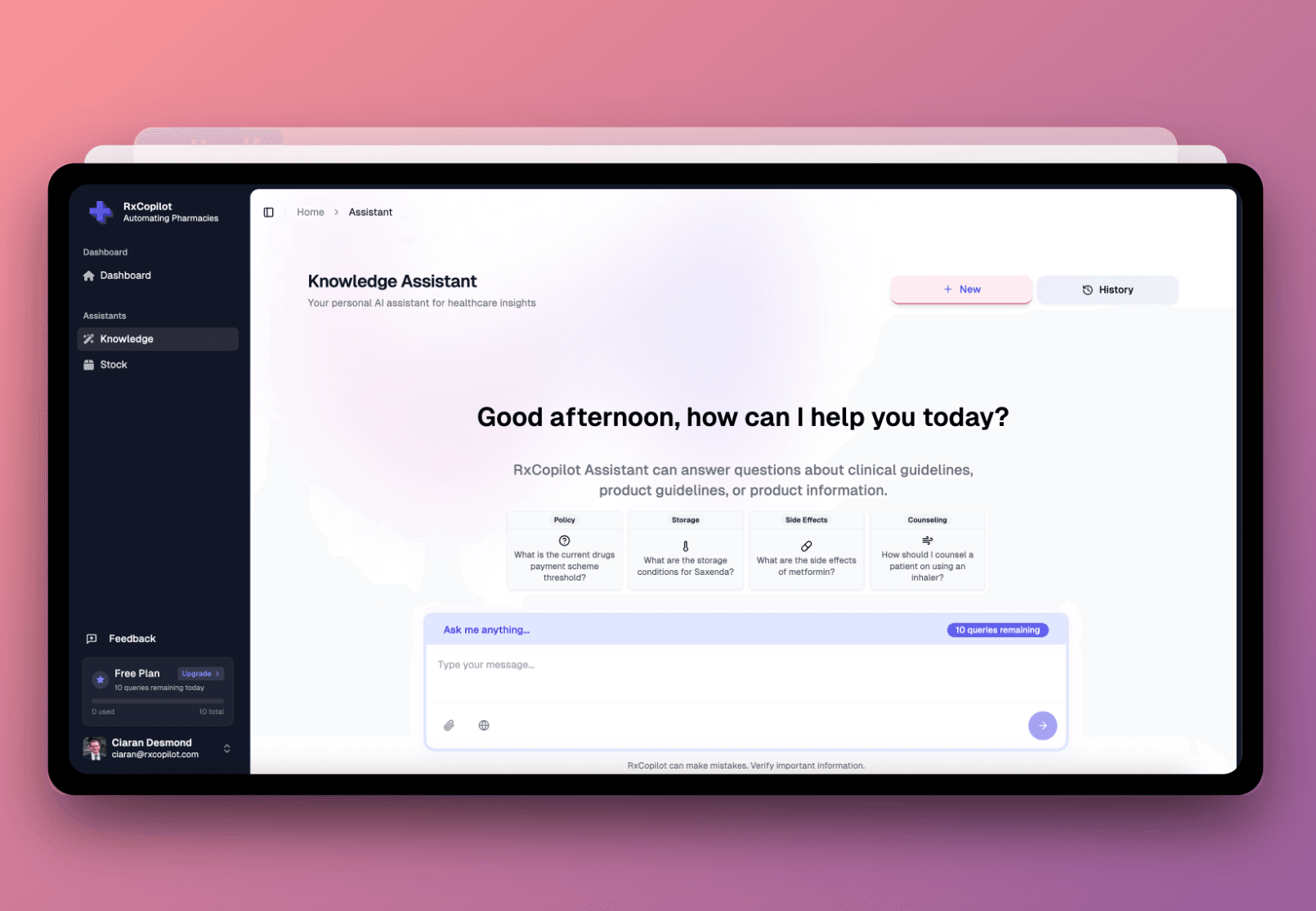 RxCopilot Assistant Interface